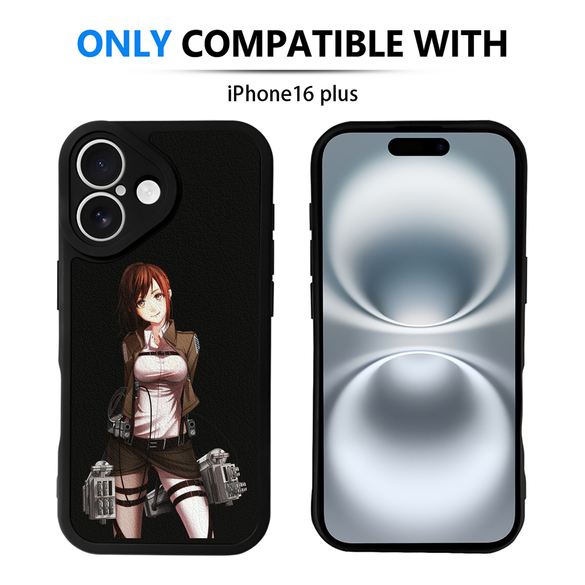 （画像用） 進撃の巨人 サシャ·ブラウス Attack on Titan Sasha Blaus 【iPhone 16シリーズ対応】シリコンスマホケース（レザー調） 材質：シリコン